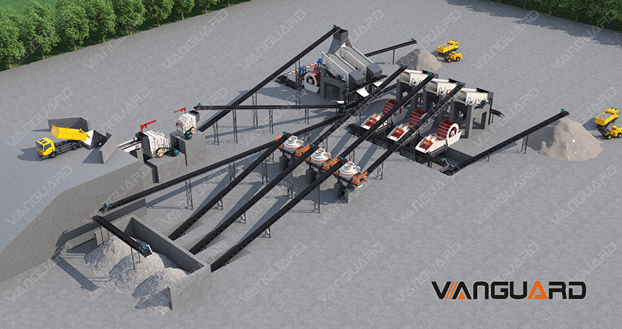 sand making production line, river stone sand making machine, Vanguard Machinery