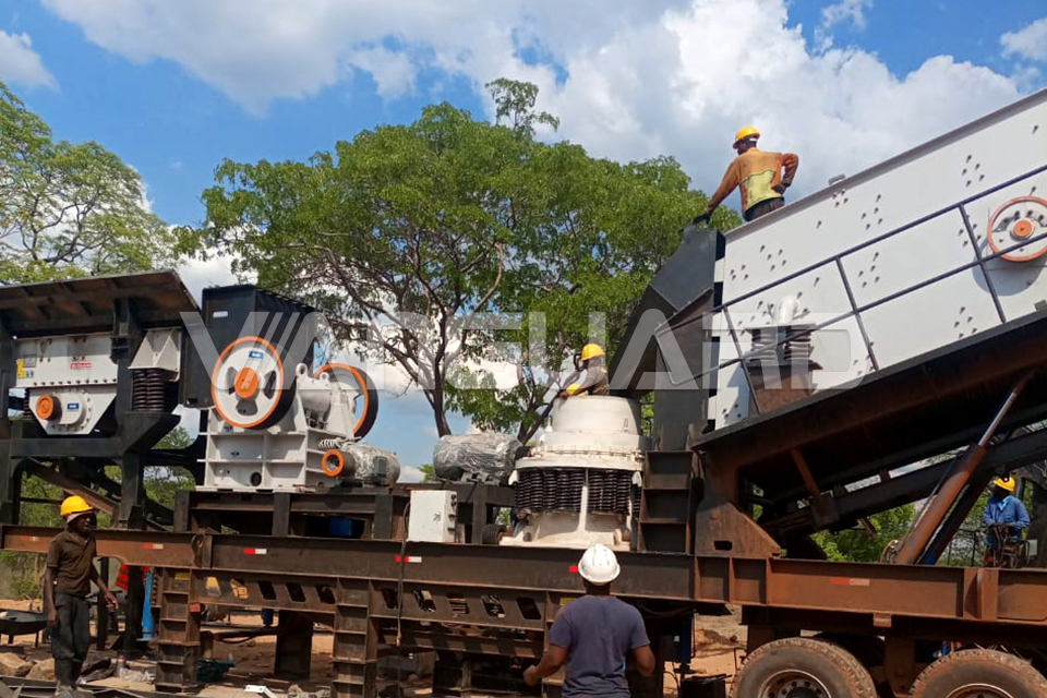 stone crusher, tire type mobile stone crusher, Vanguard Machinery