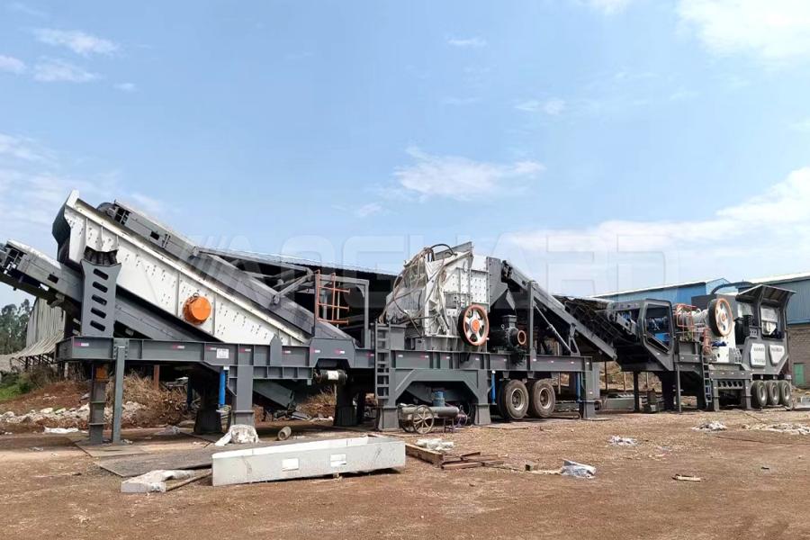 Efficient mining solution: mobile jaw crushing plant + mobile impact crushing plant + mobile screening plant