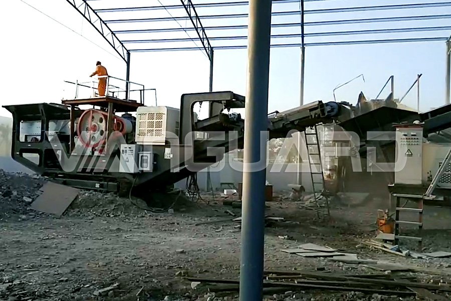 Crawler type mobile crusher, constrcution crushing station, mobile jaw crusher, Vanguard Machinery